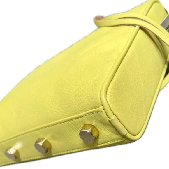 Rebecca Minkoff Yellow Pebbled Leather M.A.C Bag w/ Removable Crossbody - Picture 4 of 9